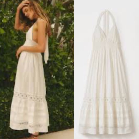 Cartolina Nantucket Dresses & Skirts - Cartolina Nantucket white cece maxi halter dress - NWT
